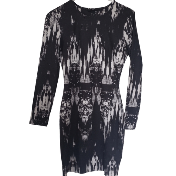 H&M Dresses & Skirts - H&M Black White Gray Cutout Dress S